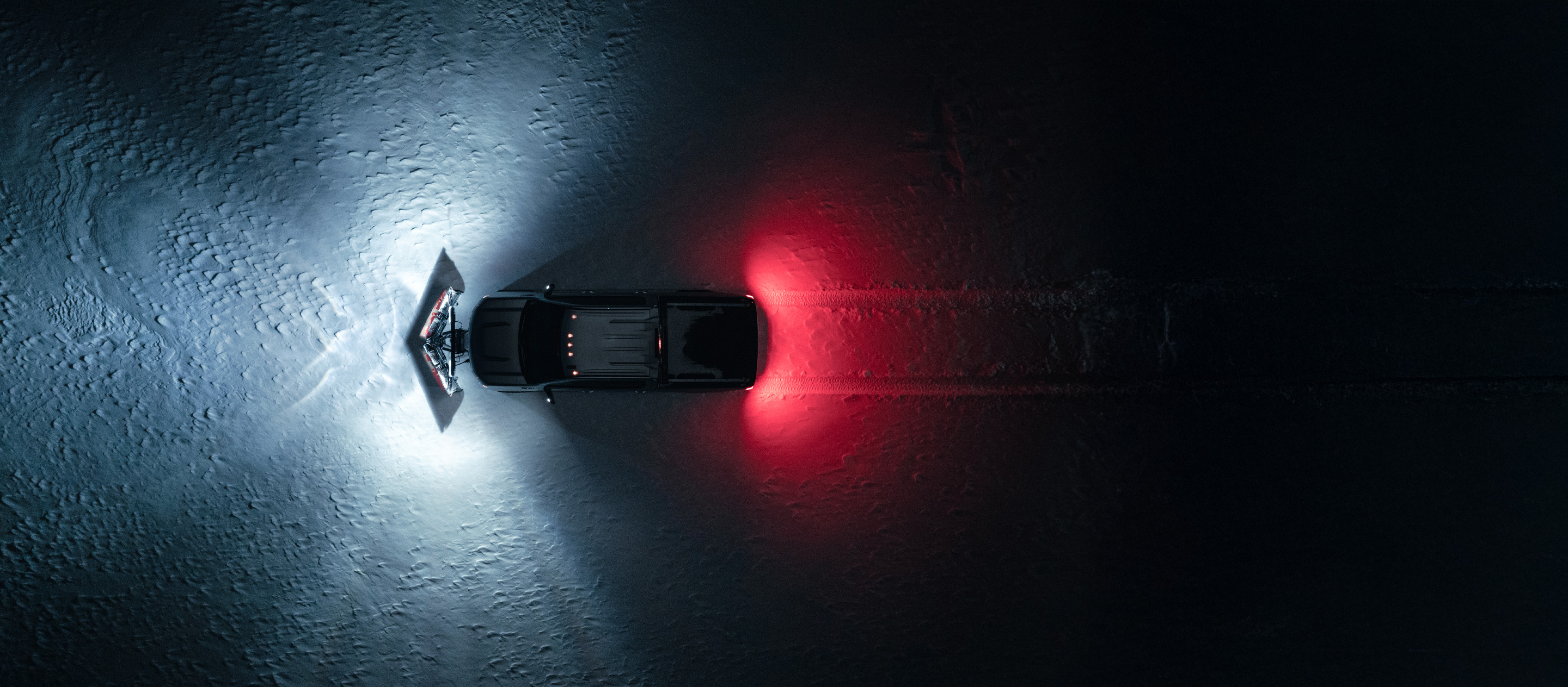 SL4 with ClearBeam top Down nighttime light pattern Website Homepage Billboard