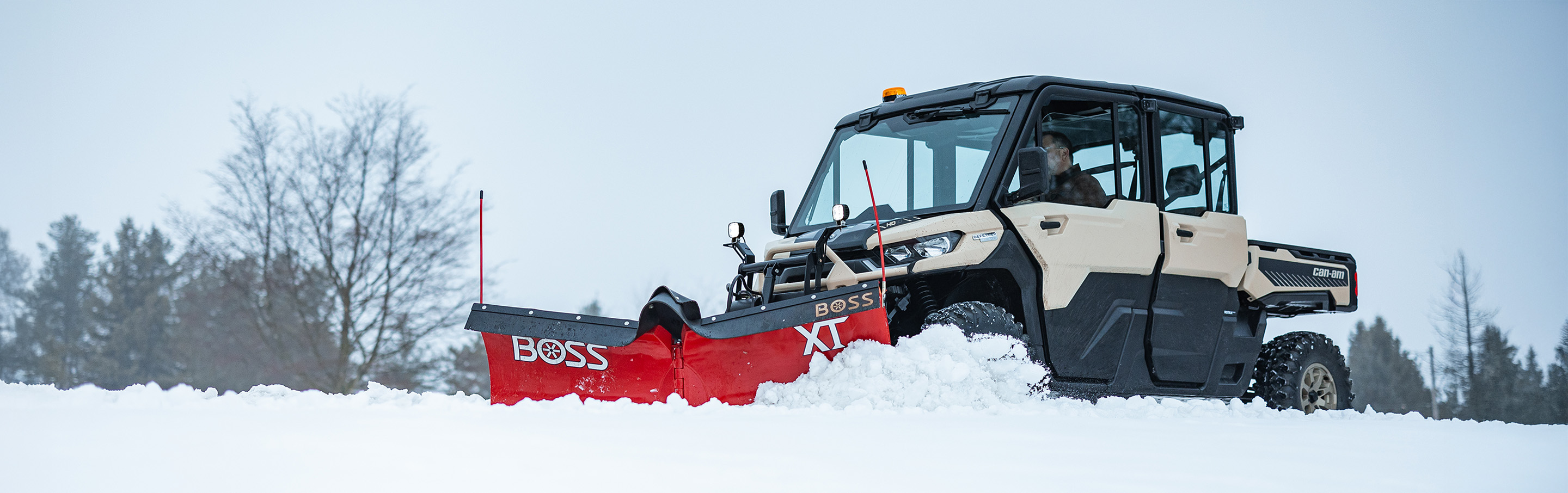 UTV XT V-Plow in action hero banner